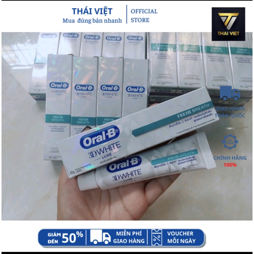 Kem đánh răng 𝐎𝐑𝐀𝐋 𝐁 3𝐃 𝐰𝐡𝐢𝐭𝐞 LUXE "FRESH BREATH"
