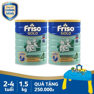 Combo 2 lon sữa bột friso gold 4 tặng quà