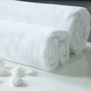 Thảm chùi chân trắng cotton kt 52x85 cm dày dặn