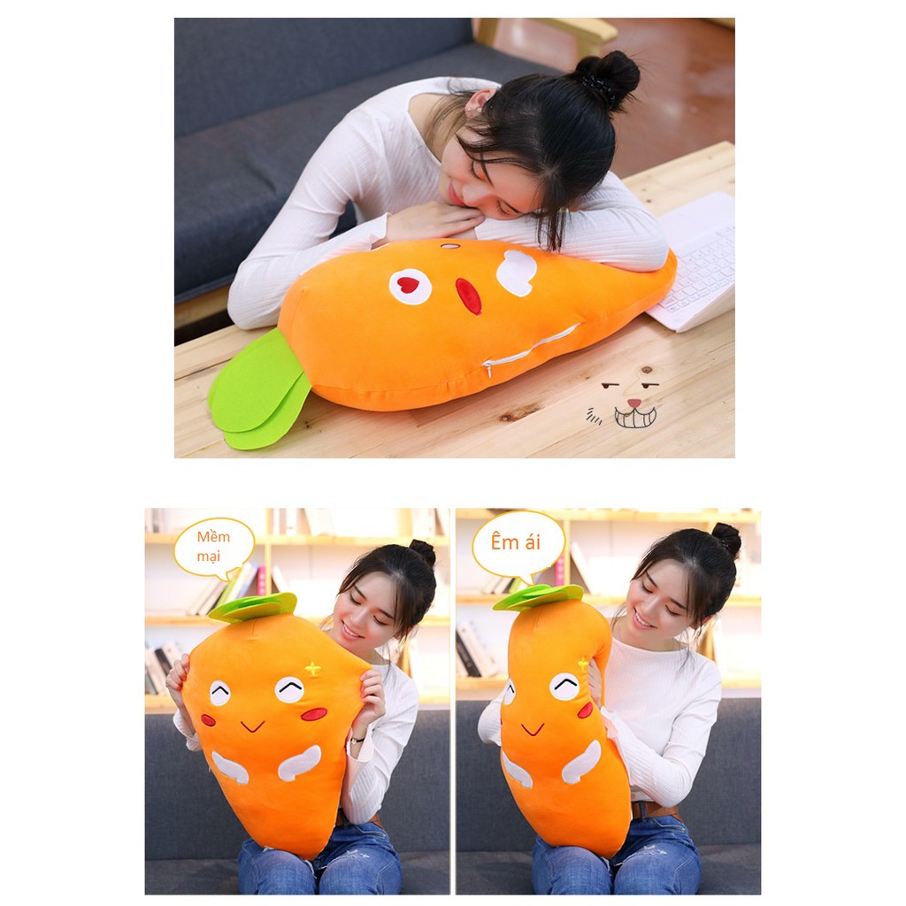 Thú Nhồi bông củ cà rốt nhiều size từ 50cm, 70cm, 90cm