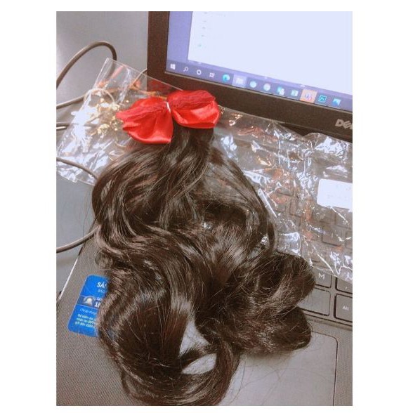 Kẹp bấm tóc giả đuôi ngựa cho bé(có hình thật)