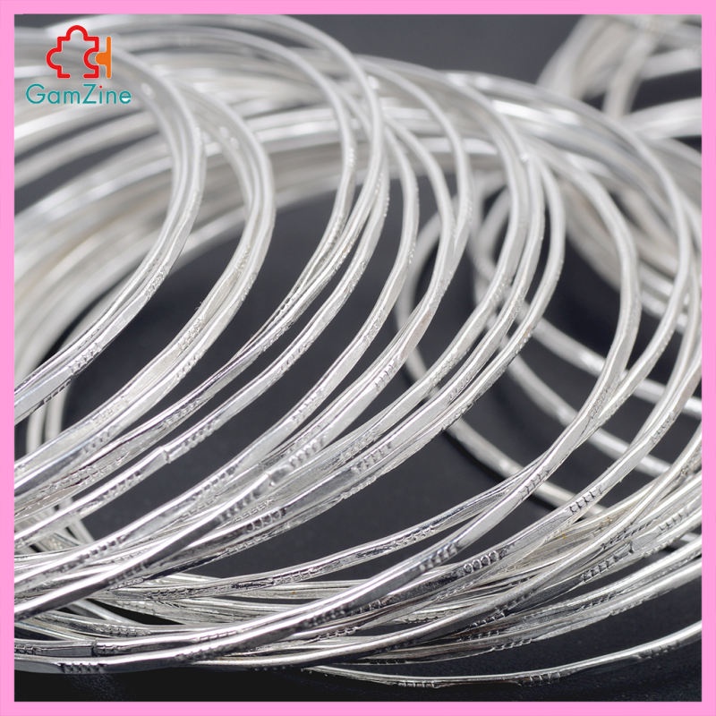 Set 50 vòng tay hợp kim màu bạc phong cách Ấn Độ cho nữ