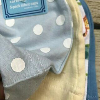 Sét 5c mũ cotton sơ sinh cho bé