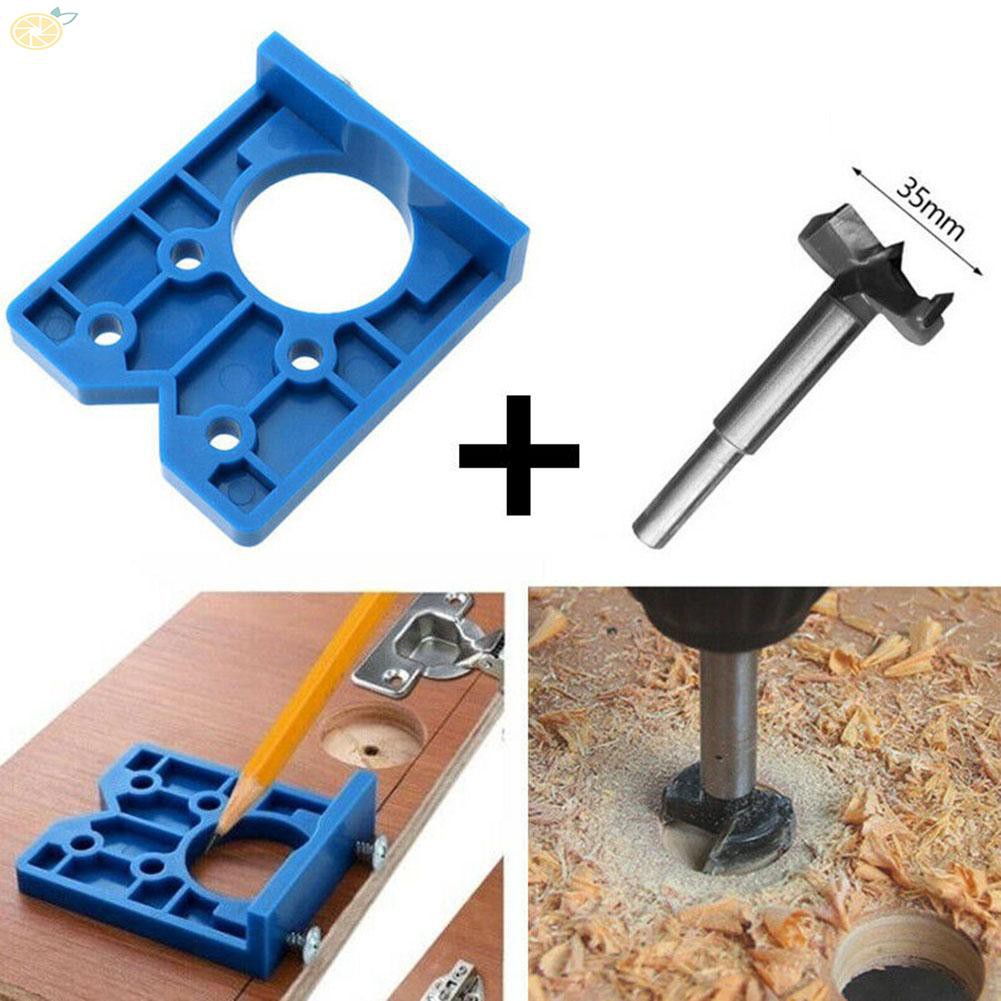 Bộ Bản Lề Cửa Tủ Kèm Mũi Khoan Cho Nhà Bếp 35mm