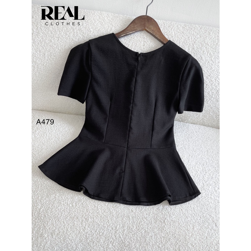 Áo peplum đen_REAL