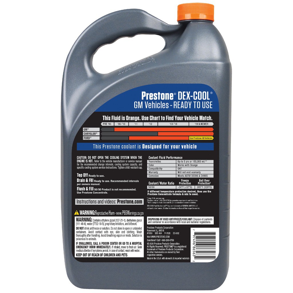 Nước Làm Mát Động Cơ Prestone dexcool - Đỏ  3.78L