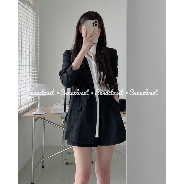 Set Vest dài tay quân short , đem vai sang xịn năng động (Ảnh thật)