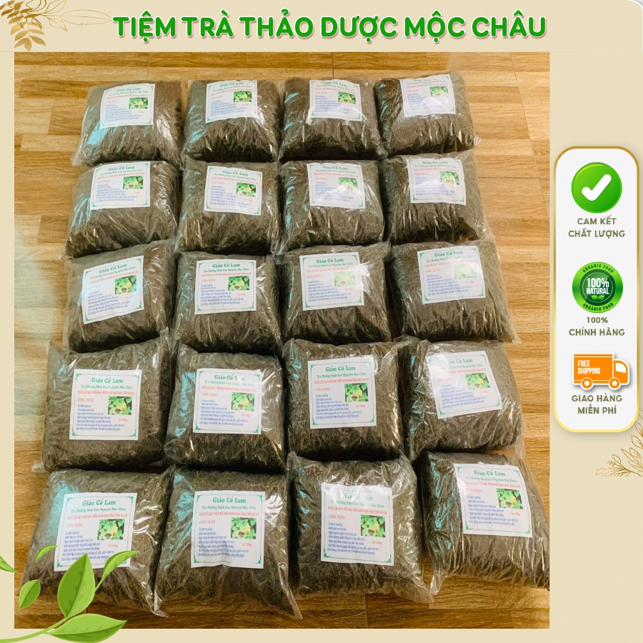 1kg Giảo cổ lam 5 lá Mộc Châu xanh, thơm, sạch hương núi rừng