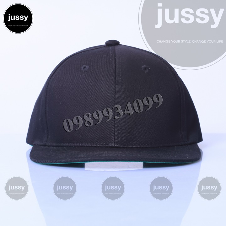 Mũ Lưỡi Trai Nam Nữ Snapback Đen Trơn Cá Tính