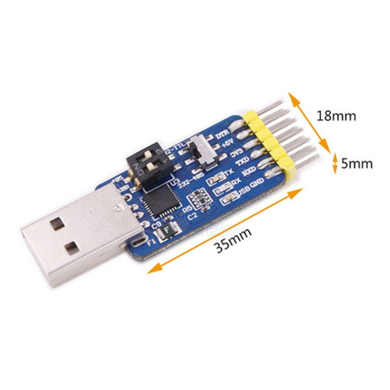 Bảng mạch chuyển đổi 6 trong 1 Usb Cp2102 Sang Ttl Rs232 Usb Ttl Sang Rs485 Mut 3.3v/5v