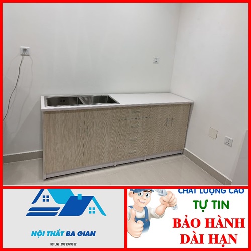 Tủ bếp nhựa đài loan kèm chậu rửa, tủ bếp mini nhựa đài loan để đồ dùng nhà bếp nồi bát đĩa giá rẻ tại hà nội