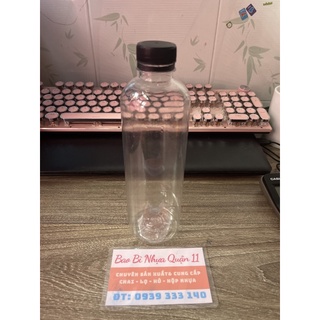 Bộ 50 chai nhựa tròn nắp đen 500ml