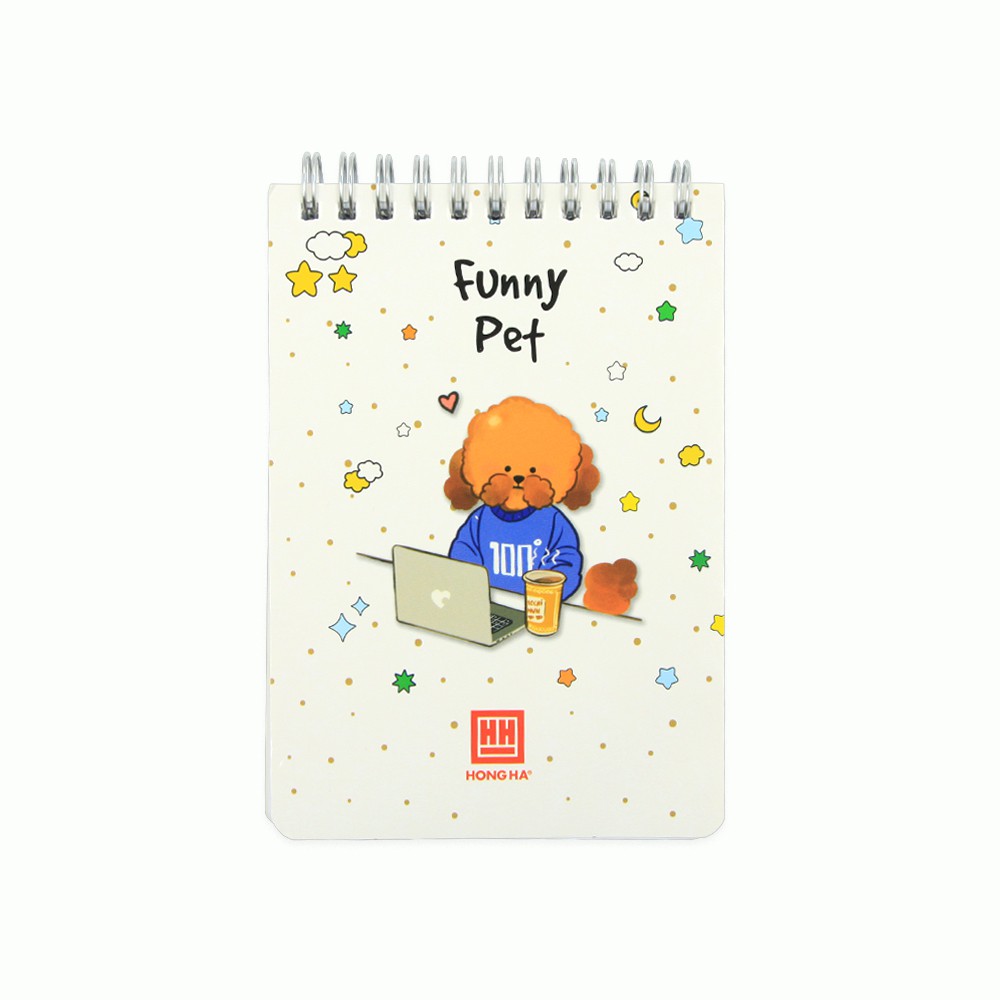 Sổ lò xo kẻ ngang Funny Pet A6 200 trang - Hồng Hà