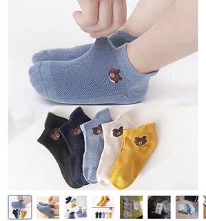 Sét 5 đôi tất gấu lưới cho bé