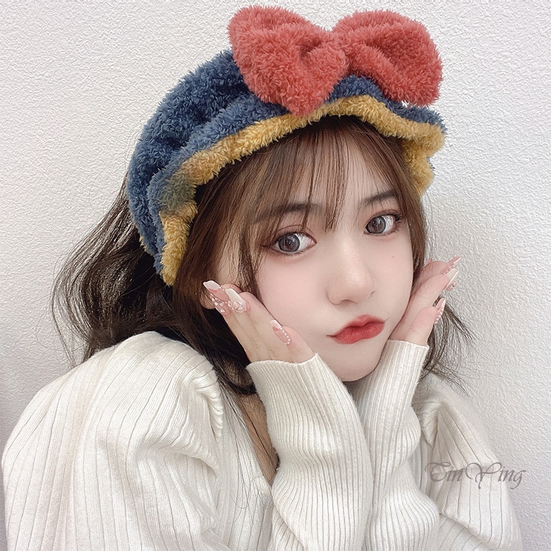 GETNOIVAS Băng đô mềm co giãn đính nơ thiết kế đơn giản thanh lịch cho nữ