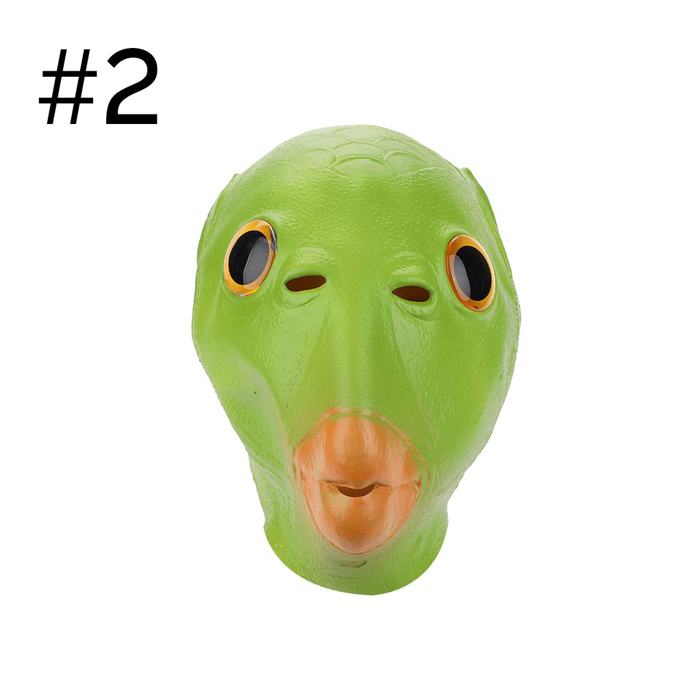 RUN Funny Mask Fish Head Mask Green Fish Headgear Funny Toy Tiktok Video Interesting Fashion Emulsion