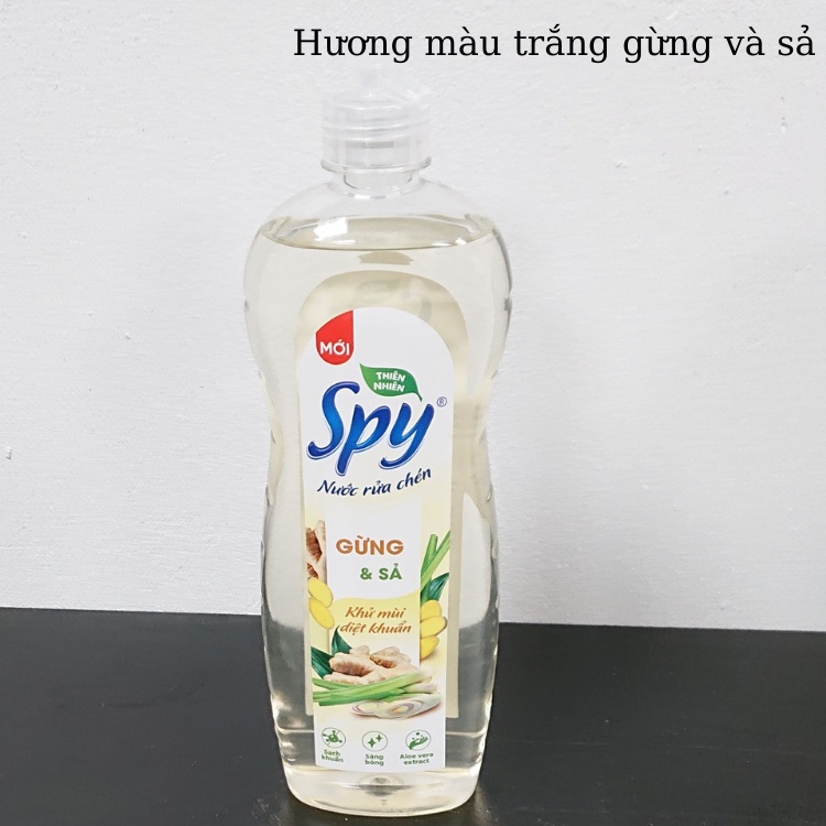 Nước rửa chén bát hương Quế Trà xanh Gừng xả Cam yuzu SPY 760ml, Dầu rửa bát thiên nhiên 100% an toàn da tay khử mùi hôi