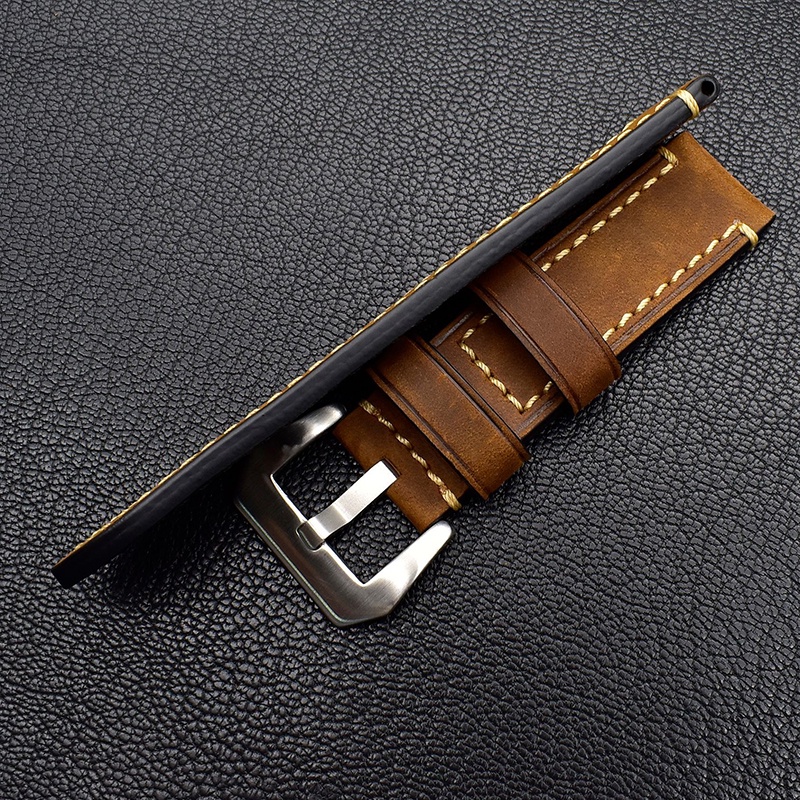 Dây Đeo Bằng Da Thật 18 / 20 / 22 / 24mm Thay Thế Cho Đồng Hồ Thông Minh Samsung S3 Huawei Huami GT2