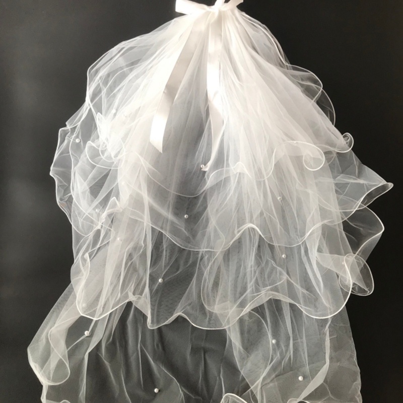 Mạng Che Mặt Nhiều Lớp Đính Hạt Dùng Trang Trí Đám Cưới