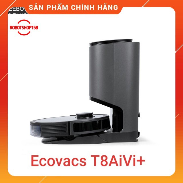 [Mã ELHA10 giảm 6% đơn 5TR] Robot hút bụi lau nhà Ecovacs Deebot T8 AIVI+ Tự xử lý rác_ Hàng mới nguyên seal 100%