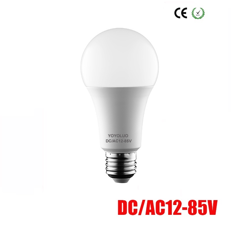 Bóng Đèn Led E27 Dc Ac 12V 24V 36V 3W 6W 9W 12W 15W 18W Đa Dụng Chất Lượng Cao