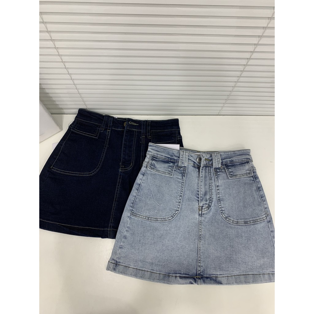 CV133 - 	CHÂN VÁY JEANS  CHỈ NỔI 2 TÚI TRƯỚC9916 | BigBuy360 - bigbuy360.vn