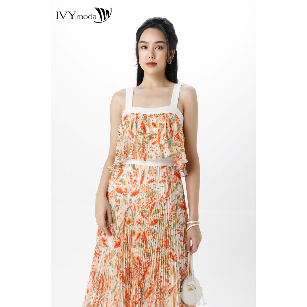 Đầm không tay phối ly nhỏ IVY moda MS 41M7461