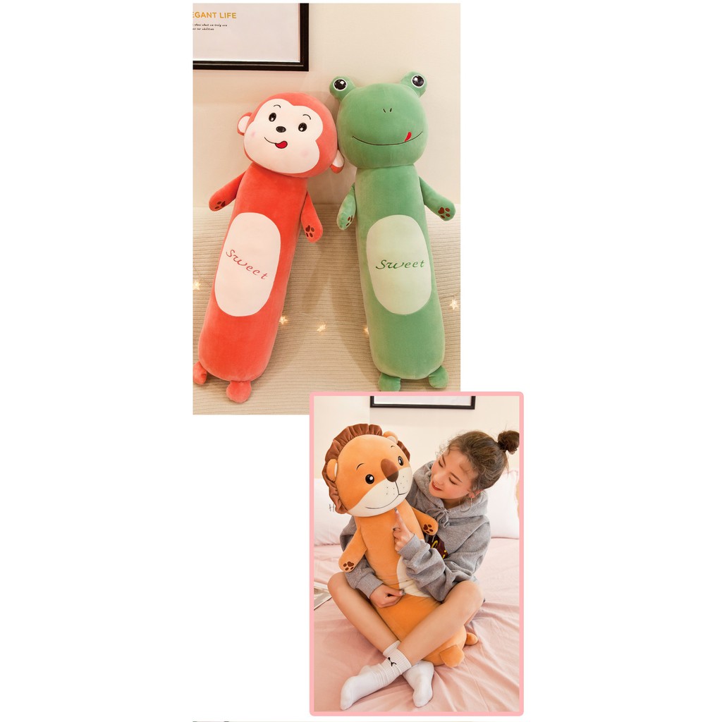 Gối Ôm Thú Nhồi Bông Cho Bé Loại Siêu Mềm Hình Thỏ Con Size 75cm - 90cm - 1m1 Siêu Dễ Thương