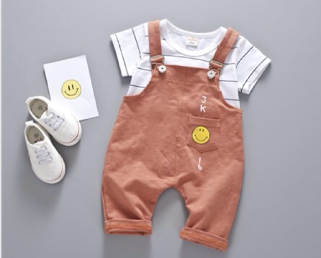Sét áo thun yếm mặt cười 6-16kg