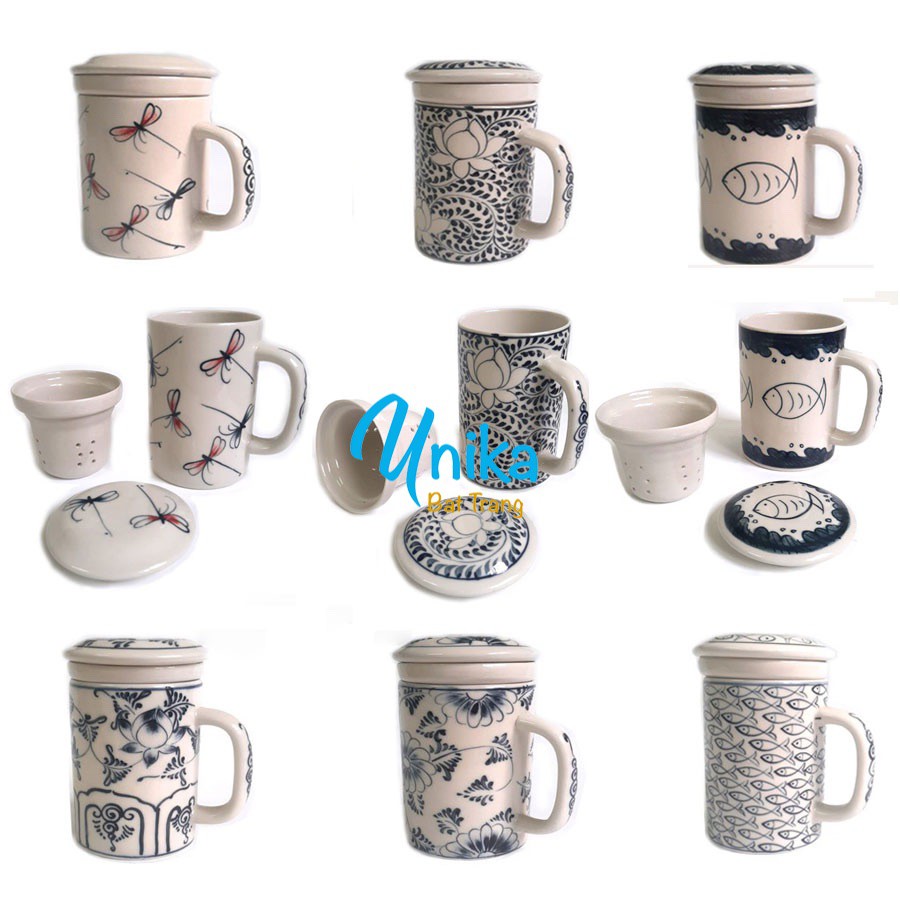Cốc Lọc Trà Gốm Sứ - Ly Lọc Trà - Cốc Lọc Chè Gốm Cao Cấp Bát Tràng