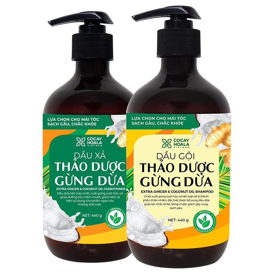 Dầu Xả Thảo Dược Gừng Dừa 440G ☘️[CHÍNH HÃNG]☘️ Dầu Xả Thảo Dược Gừng Dừa 440G Hết ngứa và trị gàu hiệu quả đến 98%