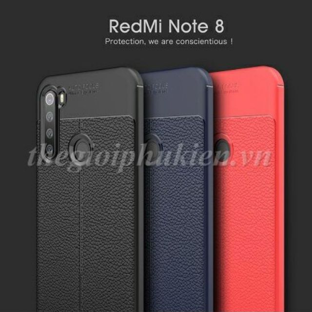 Ốp lưng Xiaomi Redmi Note 8 Giả da chống sốc Auto Focus