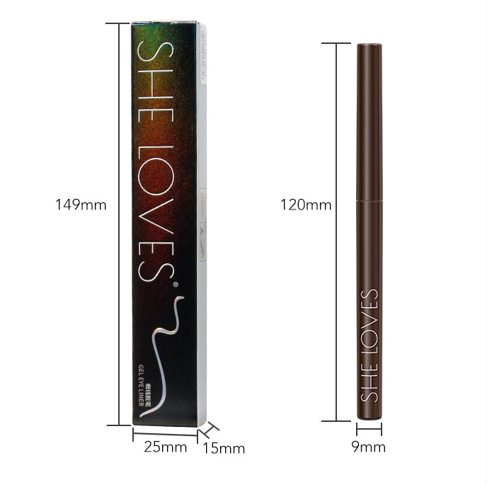 Bút kẻ mắt dạng xoay tự động chống thấm nước lâu trôi nhanh khô không phai màu chất lượng cao SHELOVES