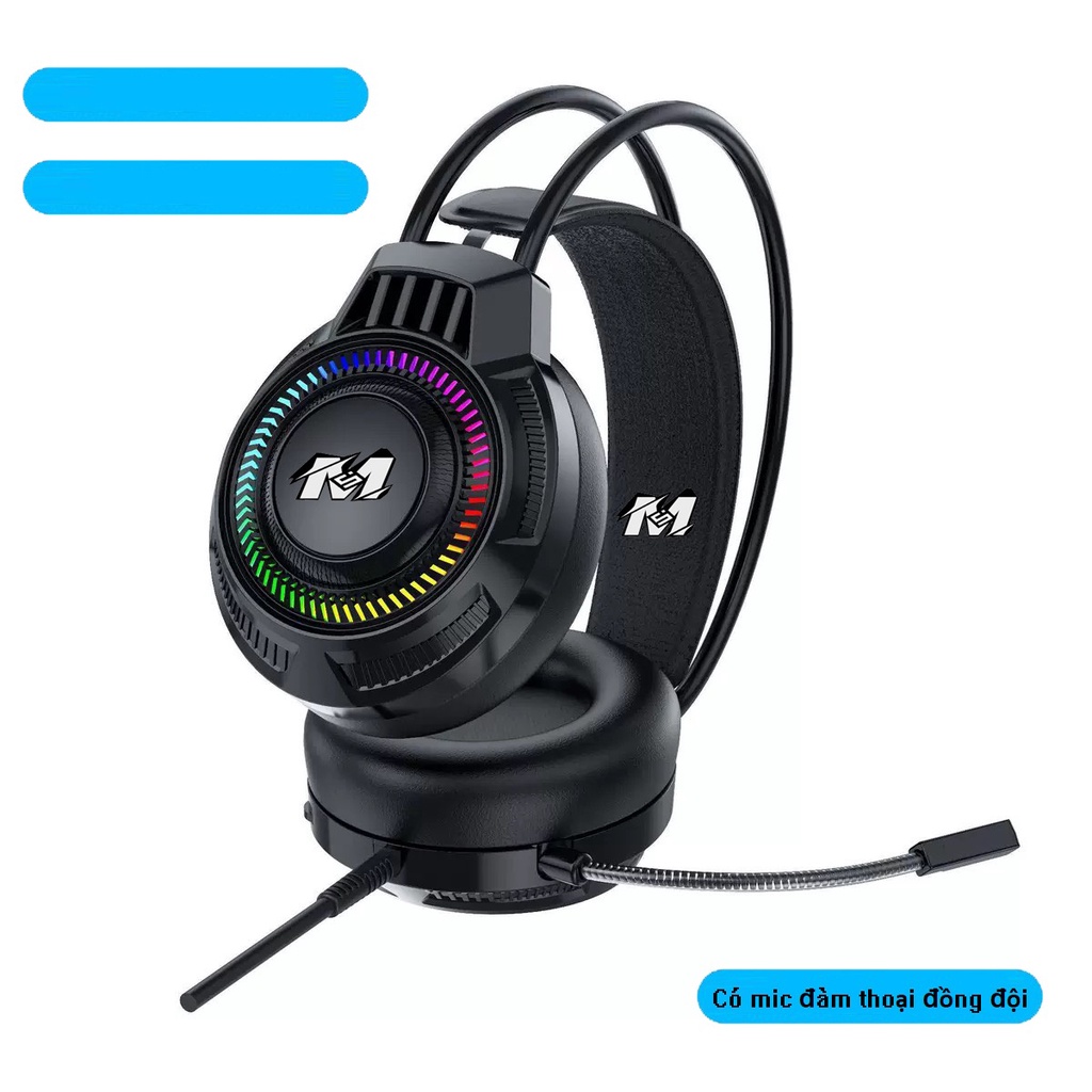 Tai nghe gaming có MIC, LED Headset Pro HS705 nghe siêu bass jack 3.5 cổng USB dùng cho PC/Lap TOP