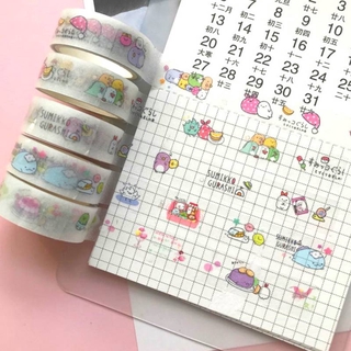 Bộ 5 cuộn băng keo trang trí họa tiết xinh xắn