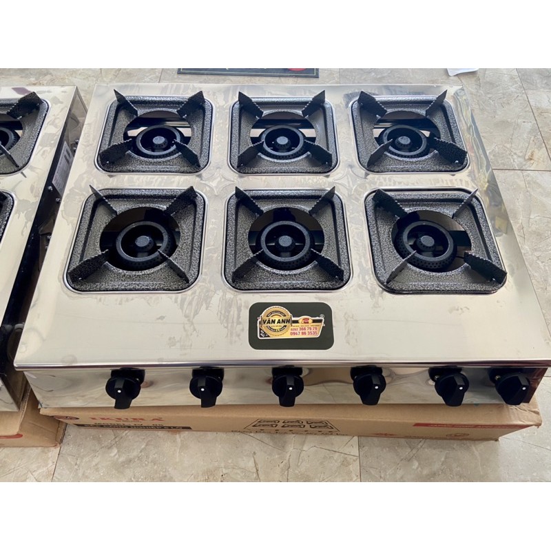Bếp gas 6 lò 6 cửa- bếp mỳ cay , bánh xèo RH206
