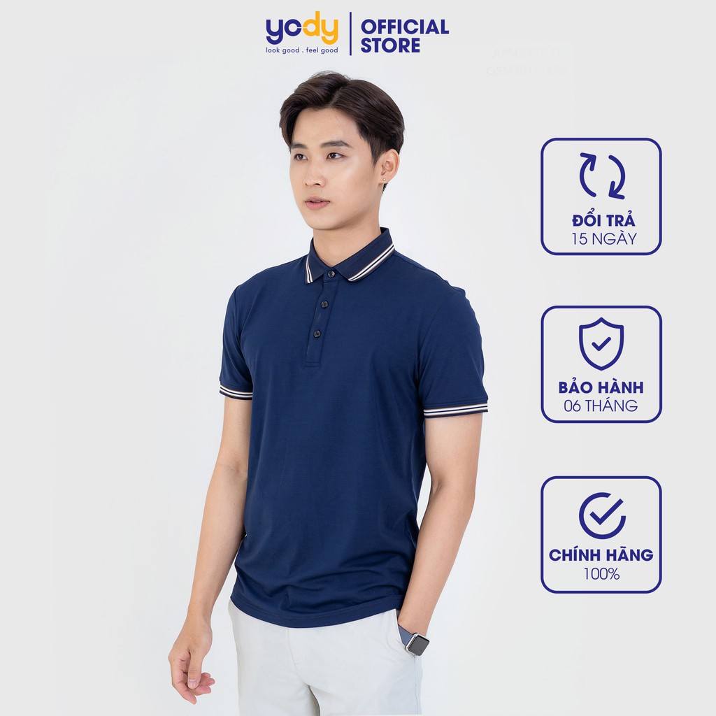 [Mã WABRYD122 giảm 10% đơn 250K] Áo thun polo Yody cổ bẻ phối viền sang trọng APM3337