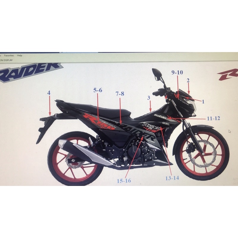 Dè trước  Suzuki Raider Fi-Satria Fi