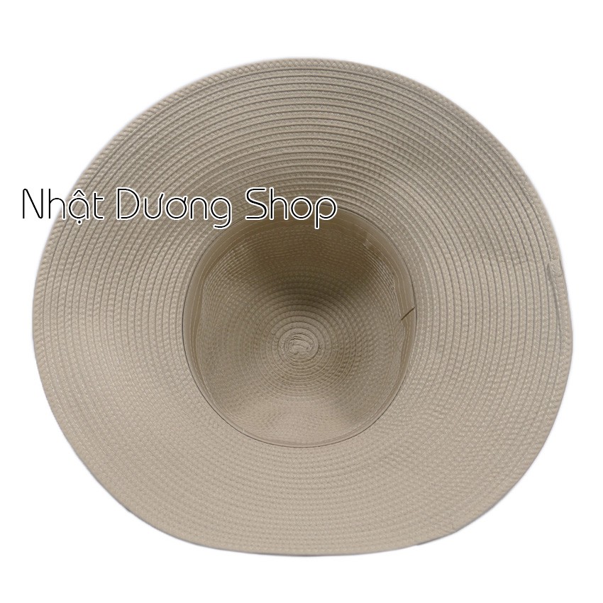 [ FREESHIP ] Nón vành rộng gắn hoa sang trọng, đẳng cấp mũ tai bèo vành rộng 11cm giúp che nắng tốt