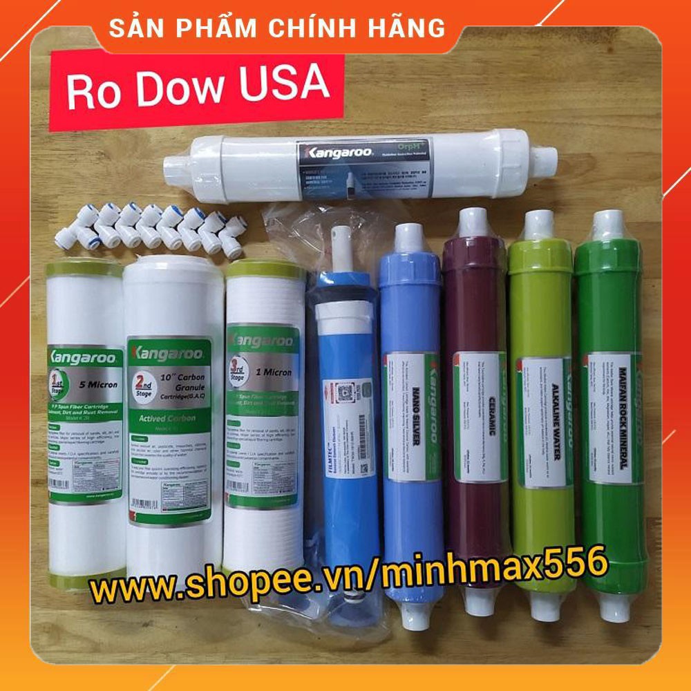 COMBO 6 LÕI LỌC KANGAROO SỐ 1-2-3-4-5-6 NEW [CHINH HANG]  |BỘ LỌC 123 - RO DOW DuPont - NANO SILVER - CERAMIC