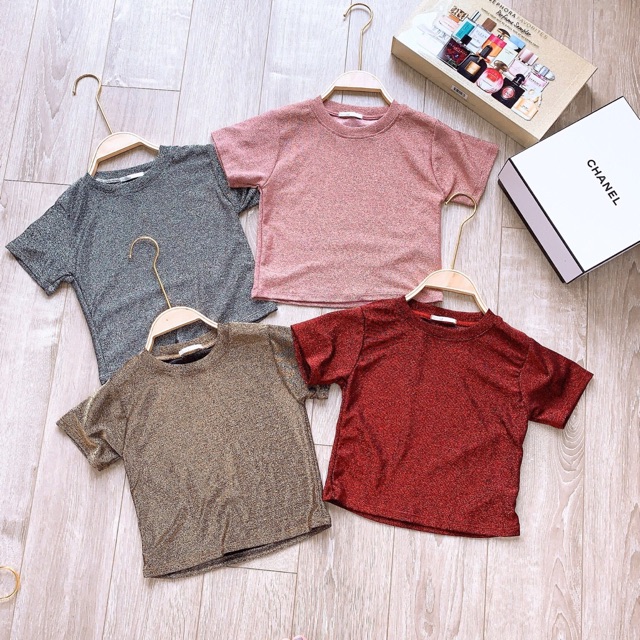 ÁO CROPTOP NHŨ KIM TUYẾN BLING BLING