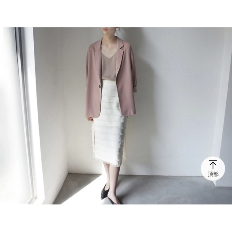 Áo blazer nữ màu hồng vải tuyết mưa cao cấp xuất dư | BigBuy360 - bigbuy360.vn