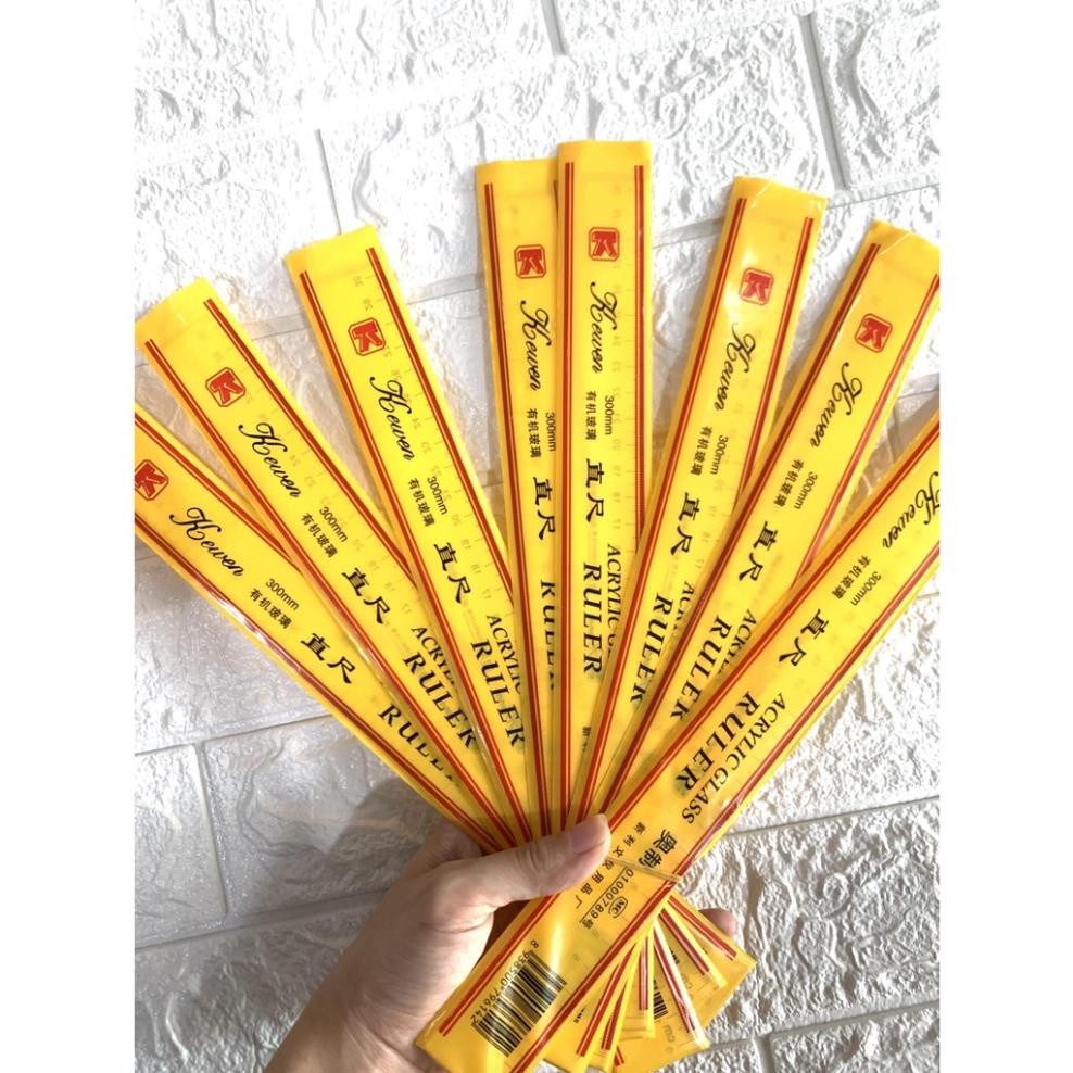 Thước kẻ nhựa khắc trong suốt 20cm, 30cm. thươc kẻ dẻo