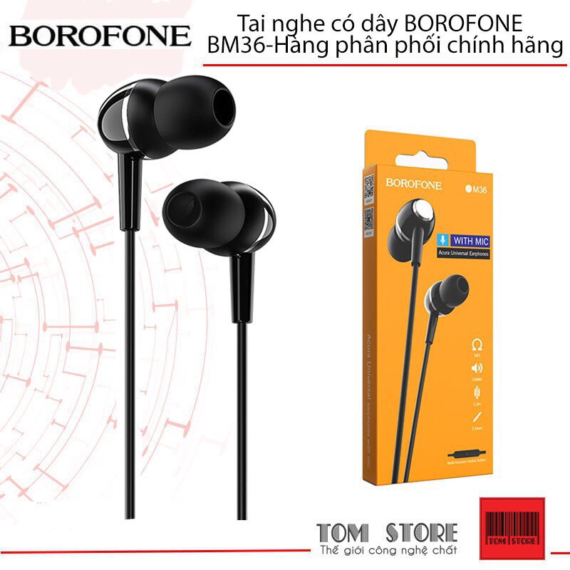 Tai nghe có dây BOROFONE BM36-Hàng phân phối chính hãng