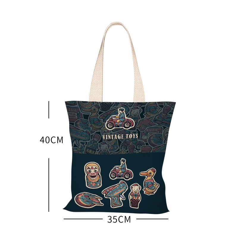 Túi Vải Canvas Sức Chứa Lớn Tiện Lợi Cho Nữ