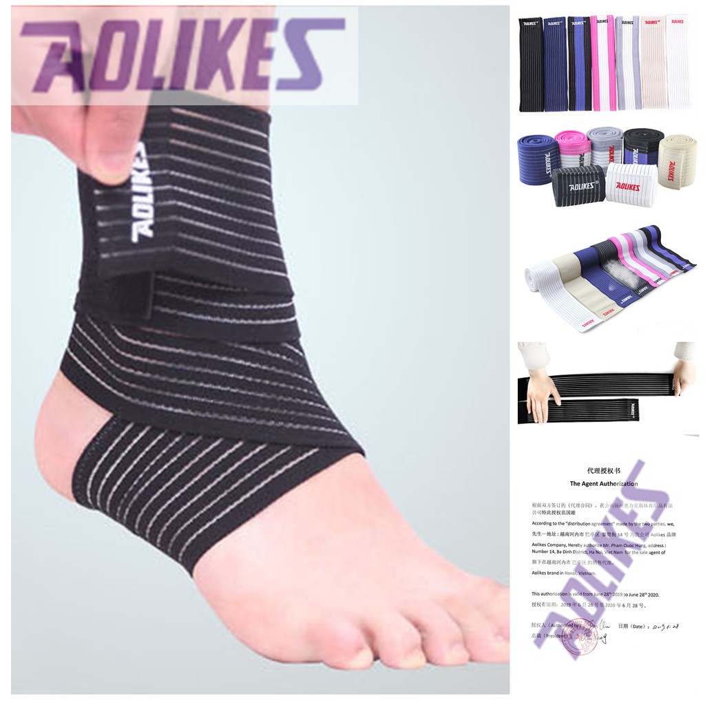 Đai cuốn cổ chân AOLIKES AL 1526 (1 cái ) - 70cm bán sỉ, bảo vệ mắt cá chân chống trơn trượt chuyên gym - chính hãng