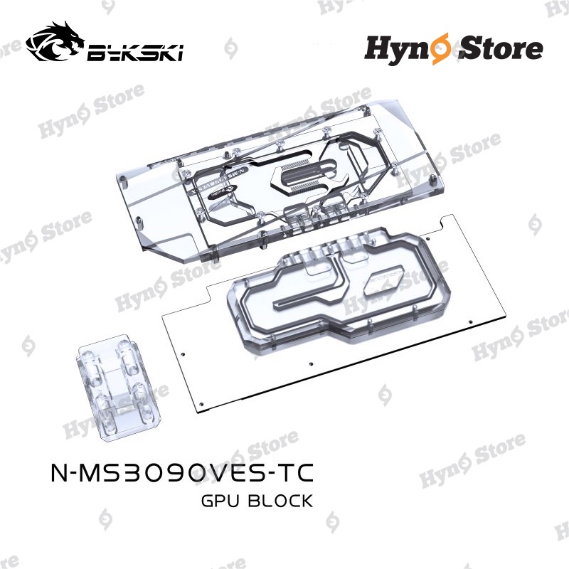 Block tản nhiệt nước VGA Bykski 2 mặt VRAM MSI Ventus N-AS3090TUF-TC  Tản nhiệt nước custom - Hyno Store