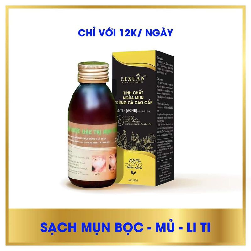 TINH CHẤT ĐẶC TRỊ MỤN TRỨNG CÁ LÊ XUÂN HANDMADE 130ML