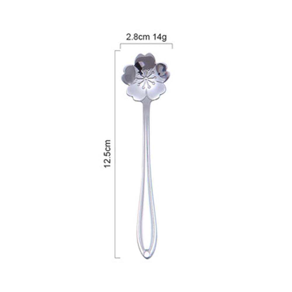 Muỗng thép không gỉ hình hoa anh đào thanh lịch