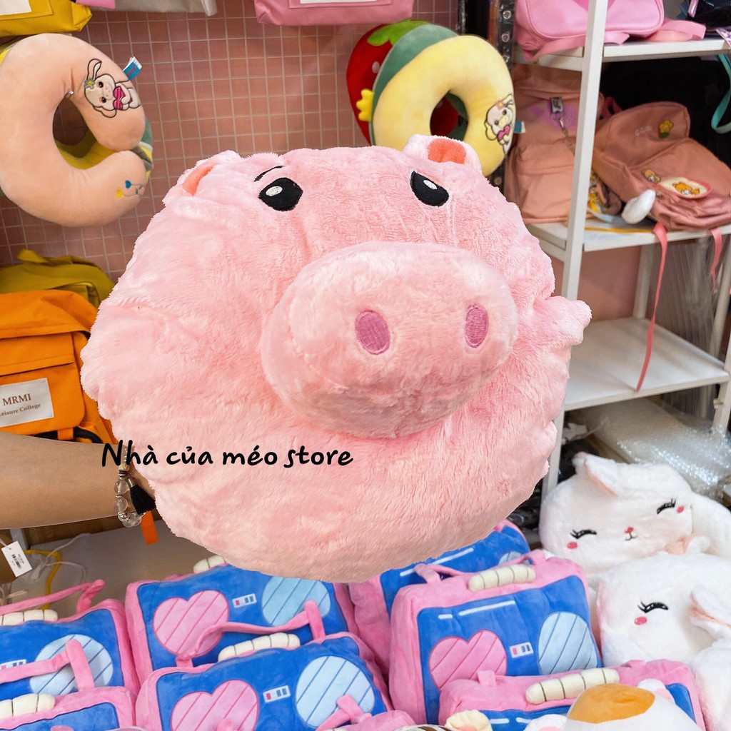 Gối mền hình con heo siêu cute - tiện lợi đi du lịch giá rẻ [Nhà Của Méo Store]